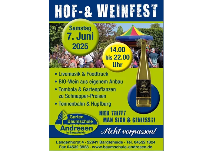 Wein- & Hoffest am Samstag den 07.06.