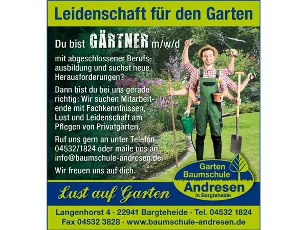  Gärtner/in (m/w/d) im Garten- und Landschaftsbau