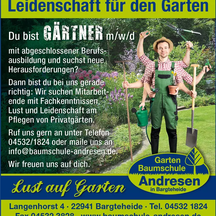  Gärtner/in (m/w/d) im Garten- und Landschaftsbau